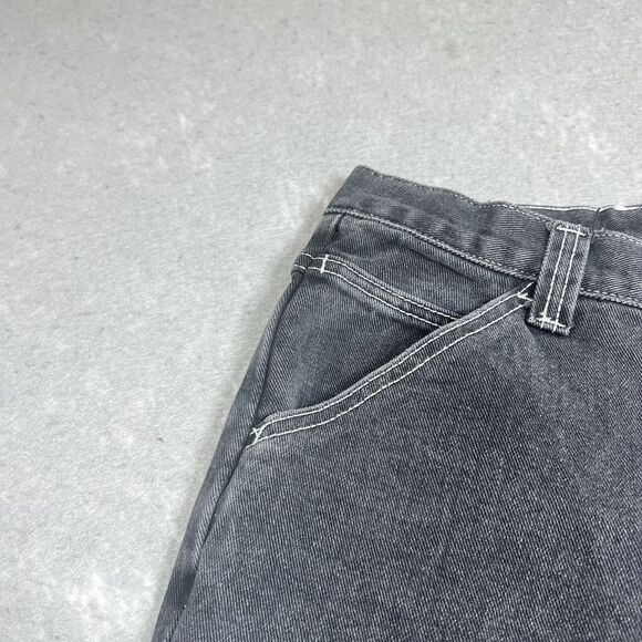 J Galt Jeans Womens Size Small Black Charcoal Carpenter Straight Leg 90s Y2K - Picture 3 of 10